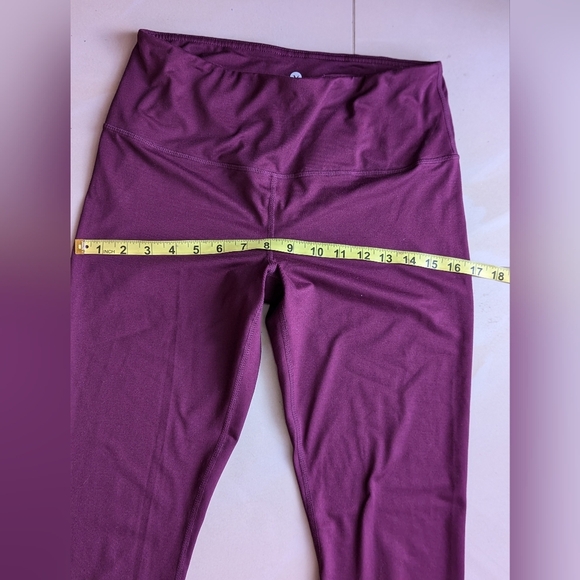 Velocity Womens activewear leggings ankle polyester spandex red wine lightweight - Picture 8 of 13